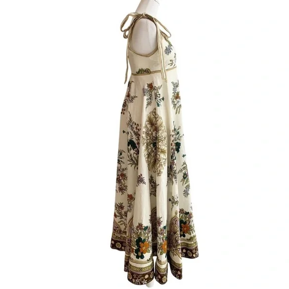 chinese dress ladies Marie Antoinette Dress in light linen YVONNE S for Women – Yvonne S OFFICIAL main image 0